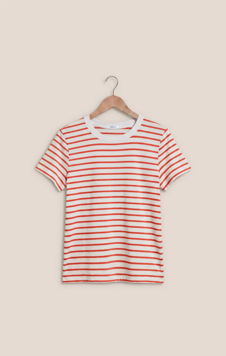 Junie Striped Tee (Lychee)