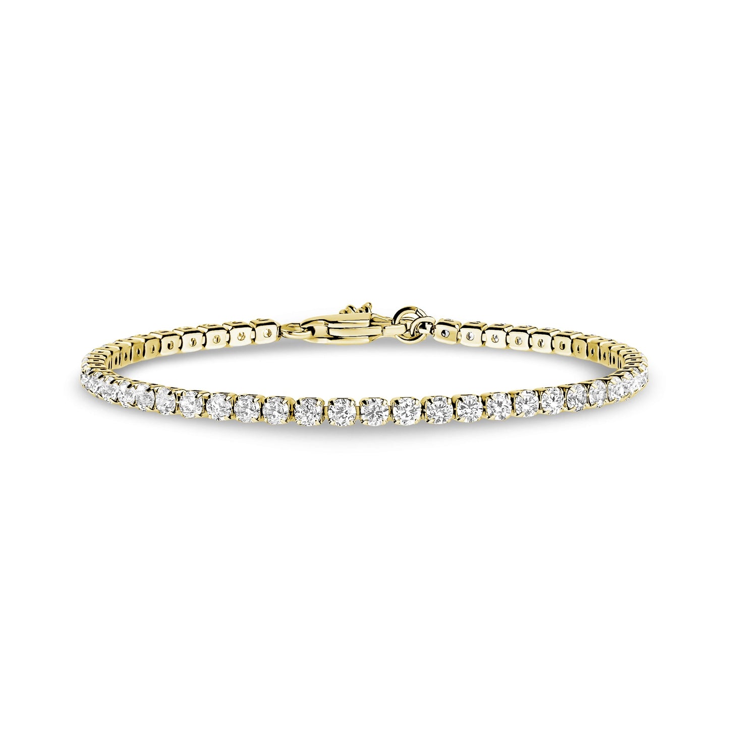 Stackable Spark Tennis Bracelet (Gold / White)