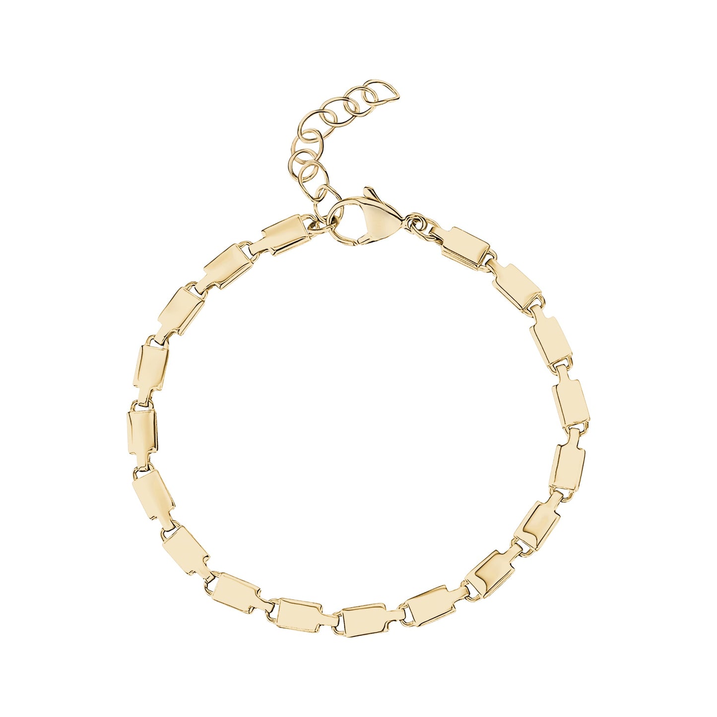 Polished Tile Link Bracelet