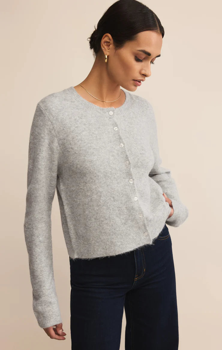 Medina Cardigan (Light Heather Grey)