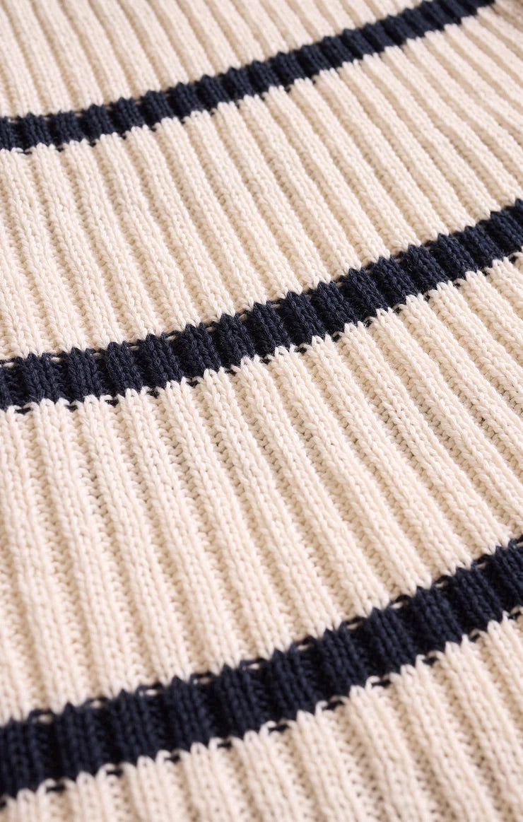Sycamore Striped Sweater Vest (Sea Salt)