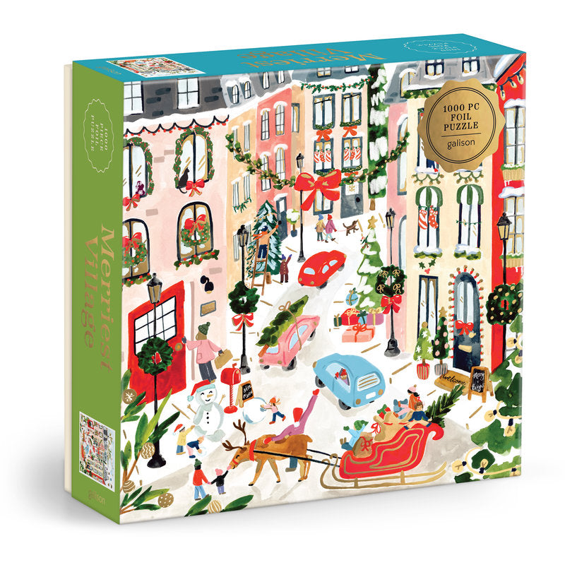 Merriest Village 1000-Piece Foil Puzzle