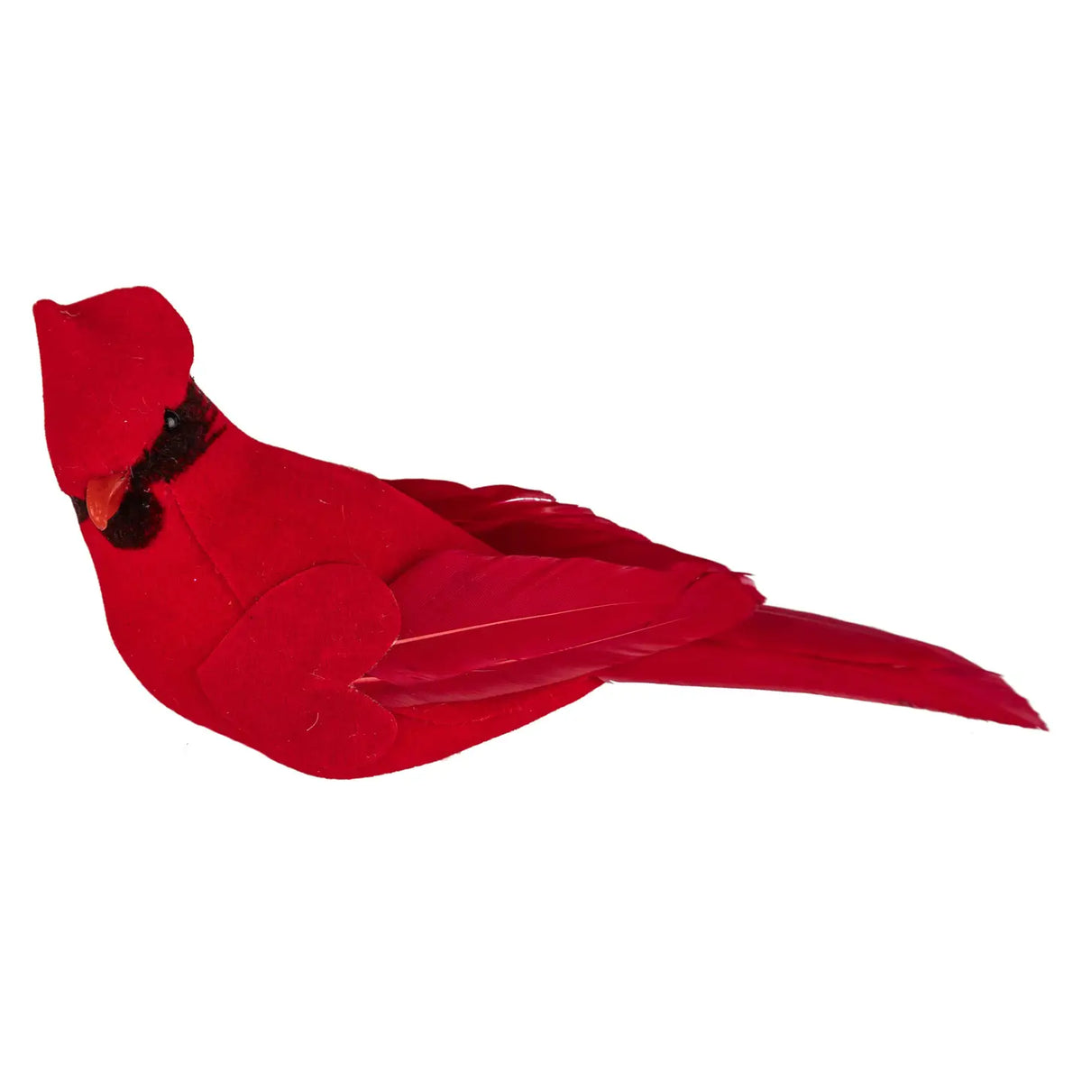 Red Velvet Cardinal Clip Ornament (6.5 in)