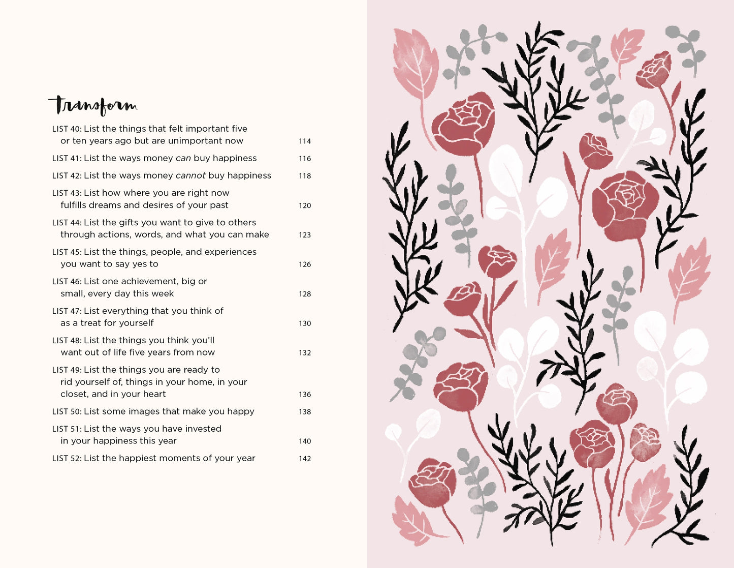52 Lists for Happiness Journal (Floral)