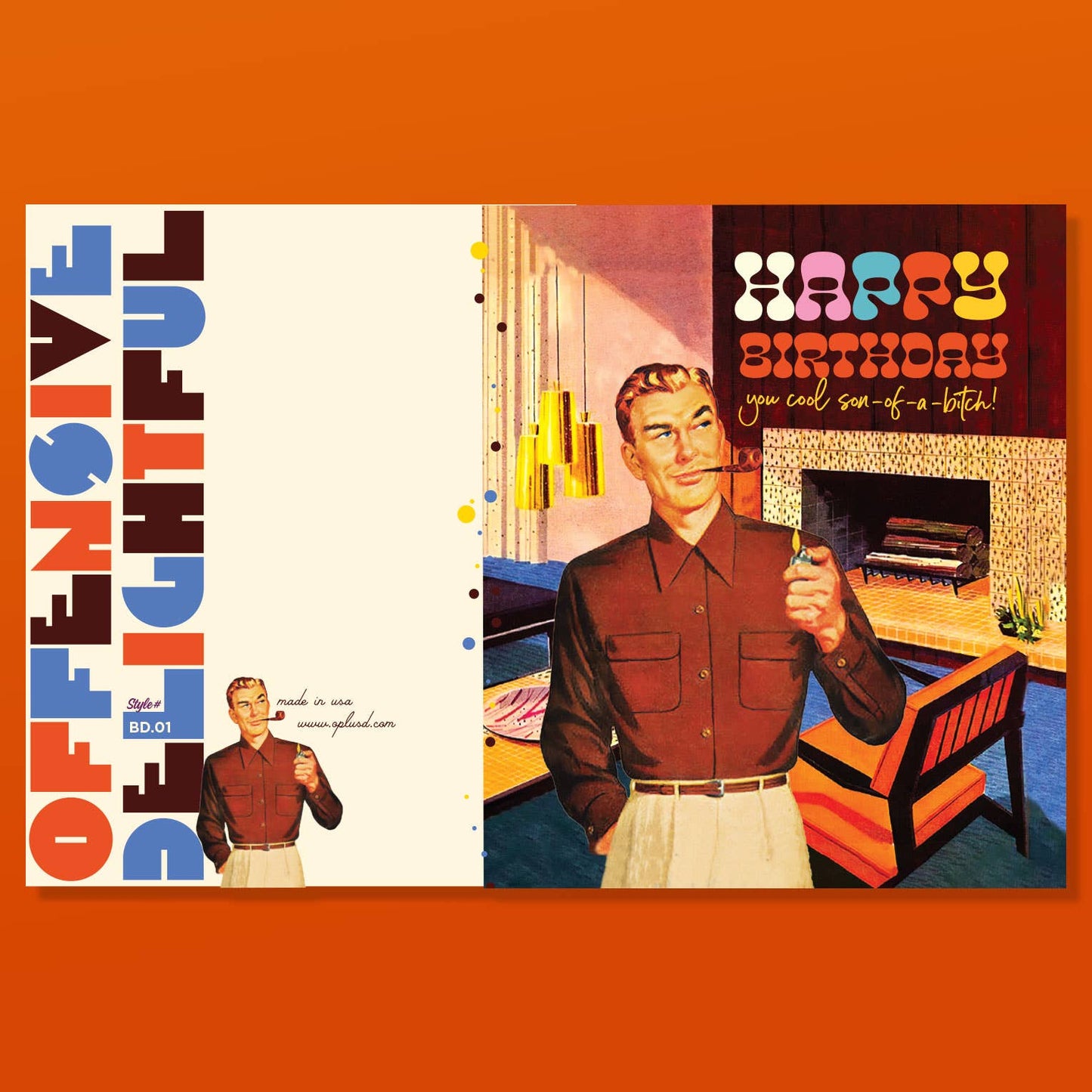 Mid-Century Son of a Bitch Birthday Card