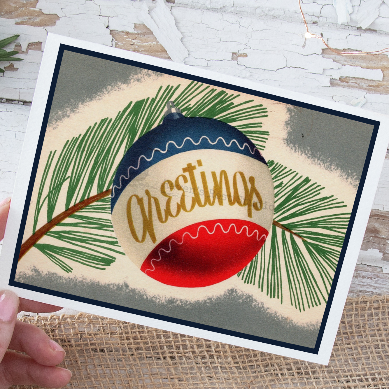 Vintage Ornament Christmas Card