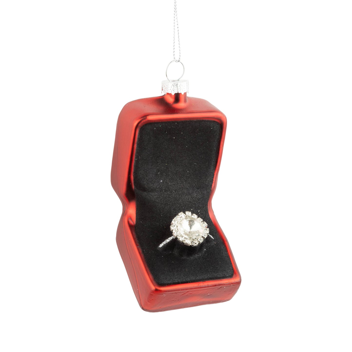 Glass Ring in a Box Ornament