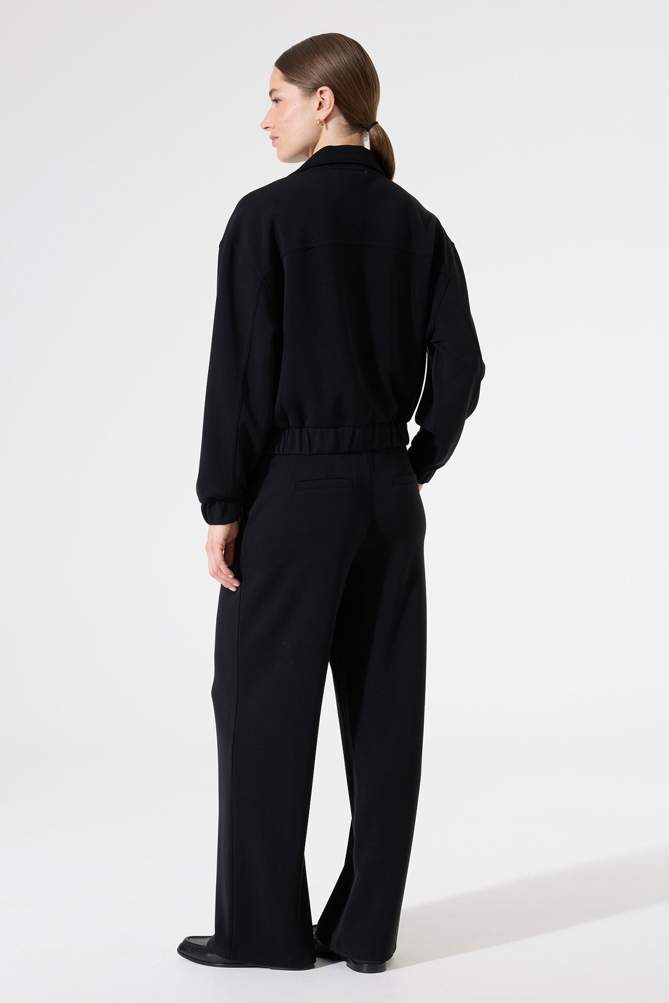 Stefania Zip Sweater (Black)
