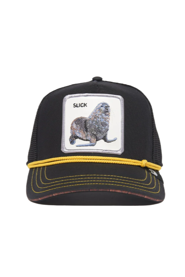 Goorin Bros Seal Of Approval {Slick} Trucker Hat (Black)