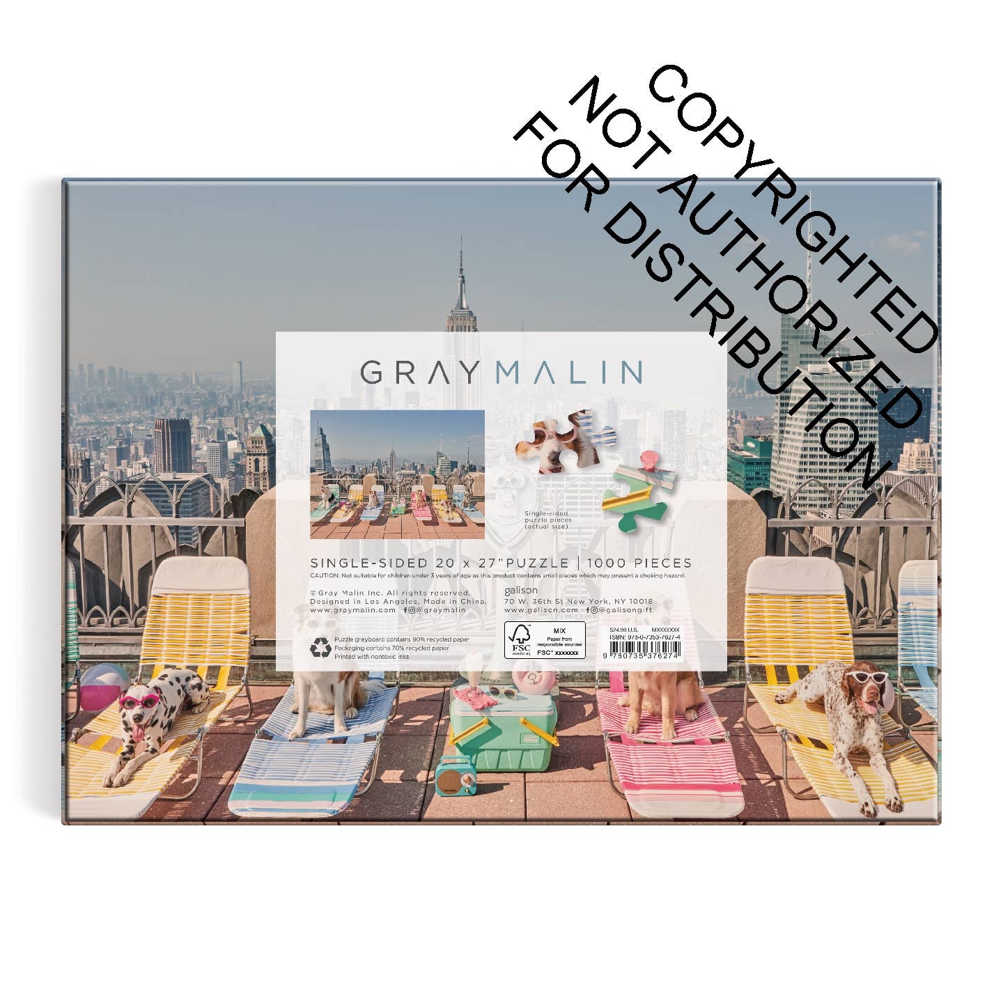 Gray Malin The Dogs of New York City 1000 Piece Puzzle