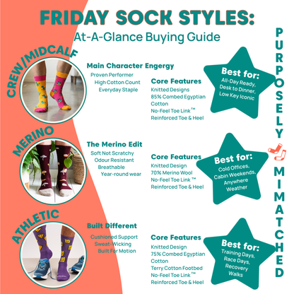 Men's Bacon & Eggs Mid-Calf Socks