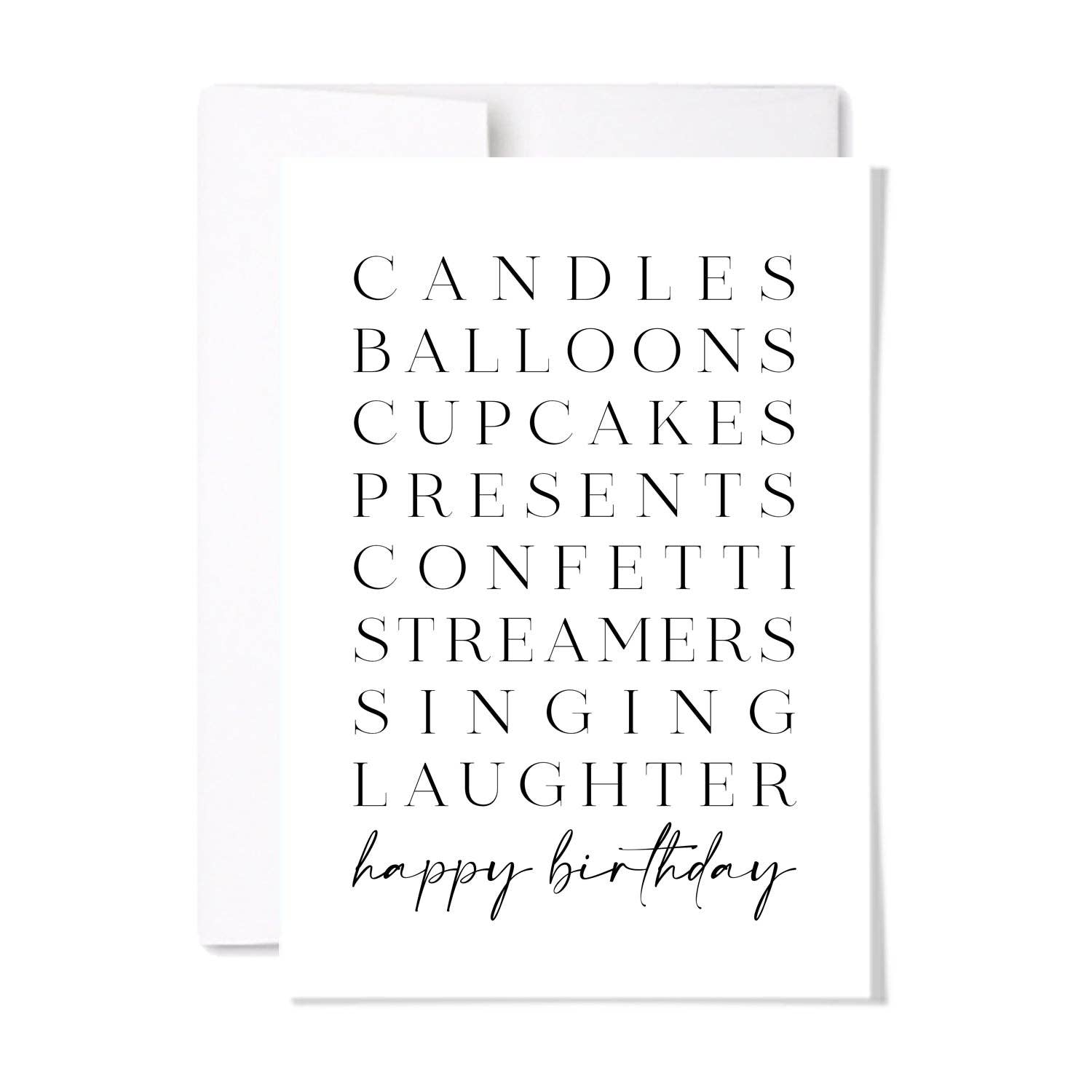 Birthday List Card