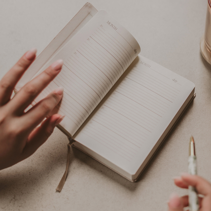 One Line A Day Fabric Journal (Tan)