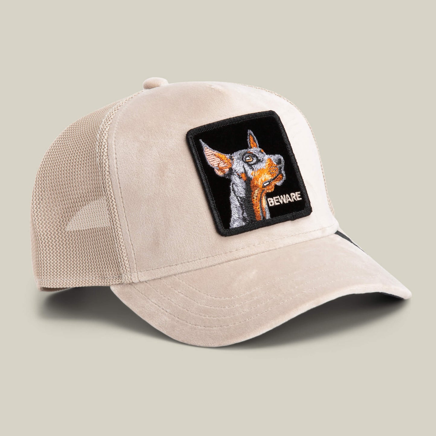 Goorin Bros Velour Doberman {Beware} (Biscuit)