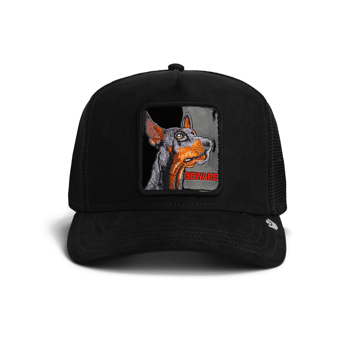 Black Out Doberman Trucker (Void) front view