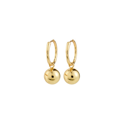 Air Recycled Pendant Hoop Earrings (Gold)