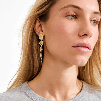 Air Recycled Coin Drop Earrings (Gold)