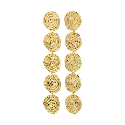 Air Recycled Coin Drop Earrings (Gold)