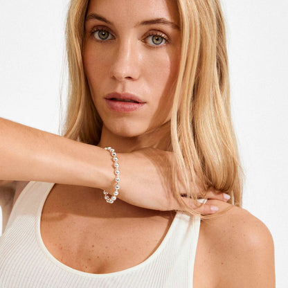 Air Recycled Beaded Bracelet (Silver)