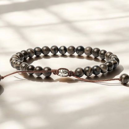 Men's Black Jasper Bracelet