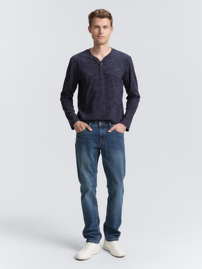 Patrice Long Sleeve Shirt (Spacedye Navy)