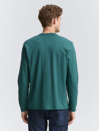 Geoff Long Sleeve Crewneck Shirt (Teal)
