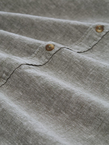 Tom Tailor Cotton Linen Shirt faded (Grey Chambray)