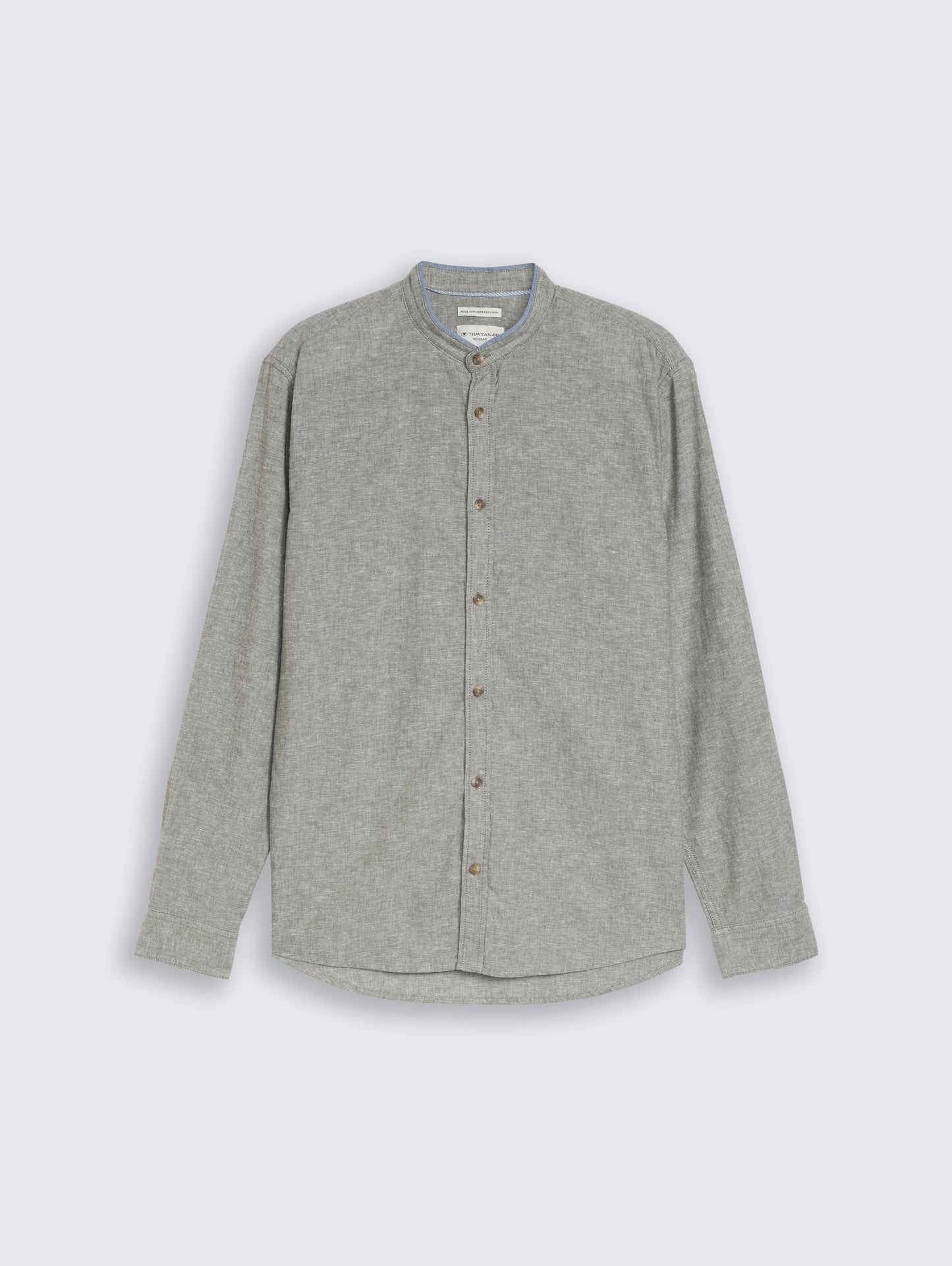 Tom Tailor Cotton Linen Shirt faded (Grey Chambray)