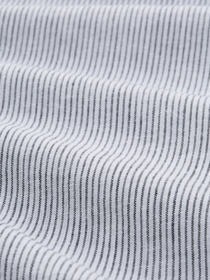 Tom Tailor Striped Cotton Linen Shirt (White)