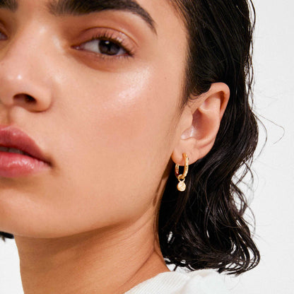 Fire Hoop Earrings (Gold)