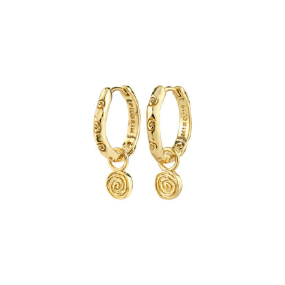 Fire Hoop Earrings (Gold)