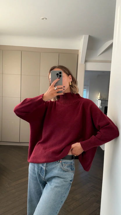 Alma Sweater (Dark Cherry)