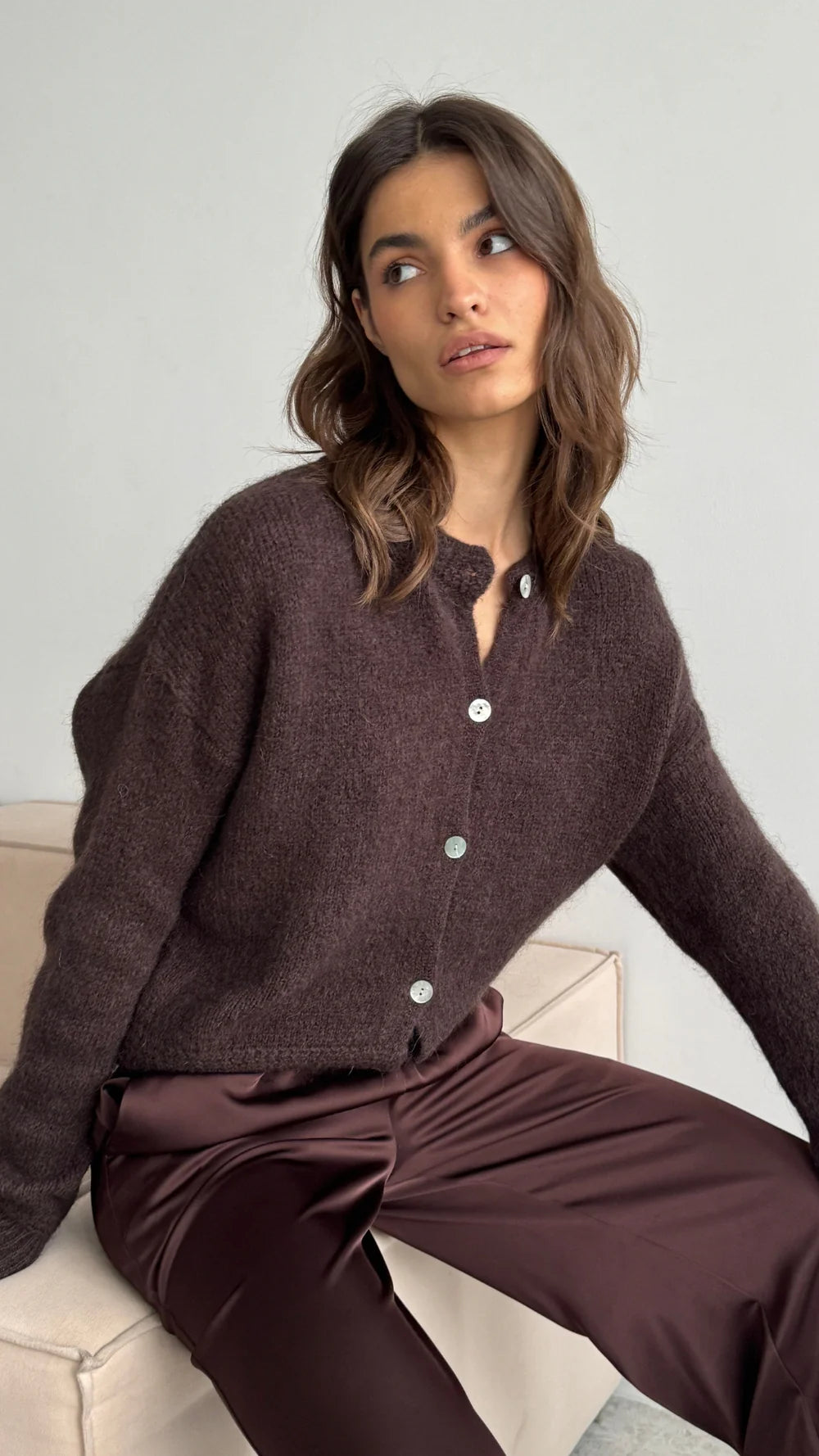 Reyna Cardigan (Dark Espresso)