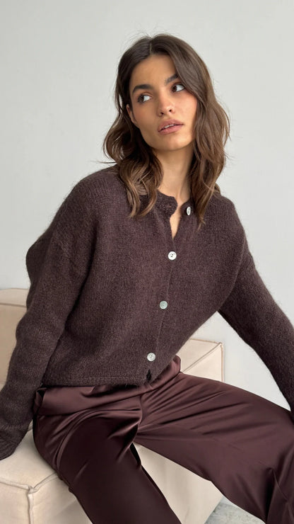 Reyna Cardigan (Dark Espresso)