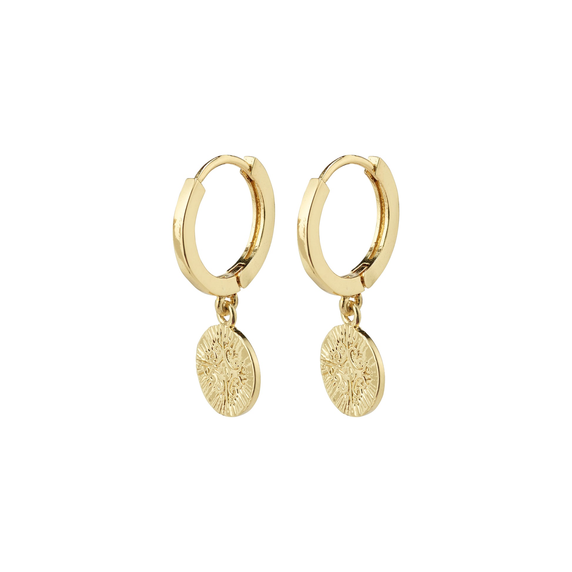 Nomad Coin Huggie Hoops (Gold)