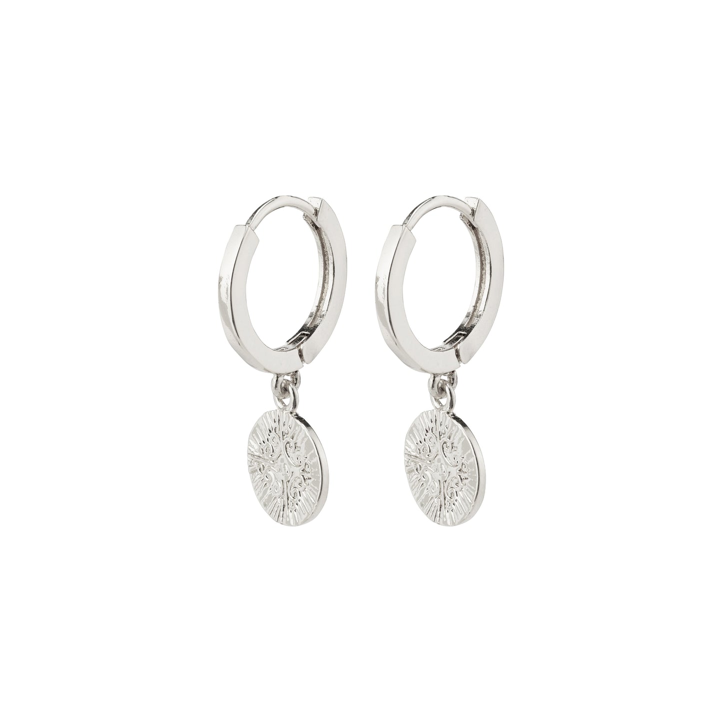 Nomad Coin Huggie Hoops (Silver)