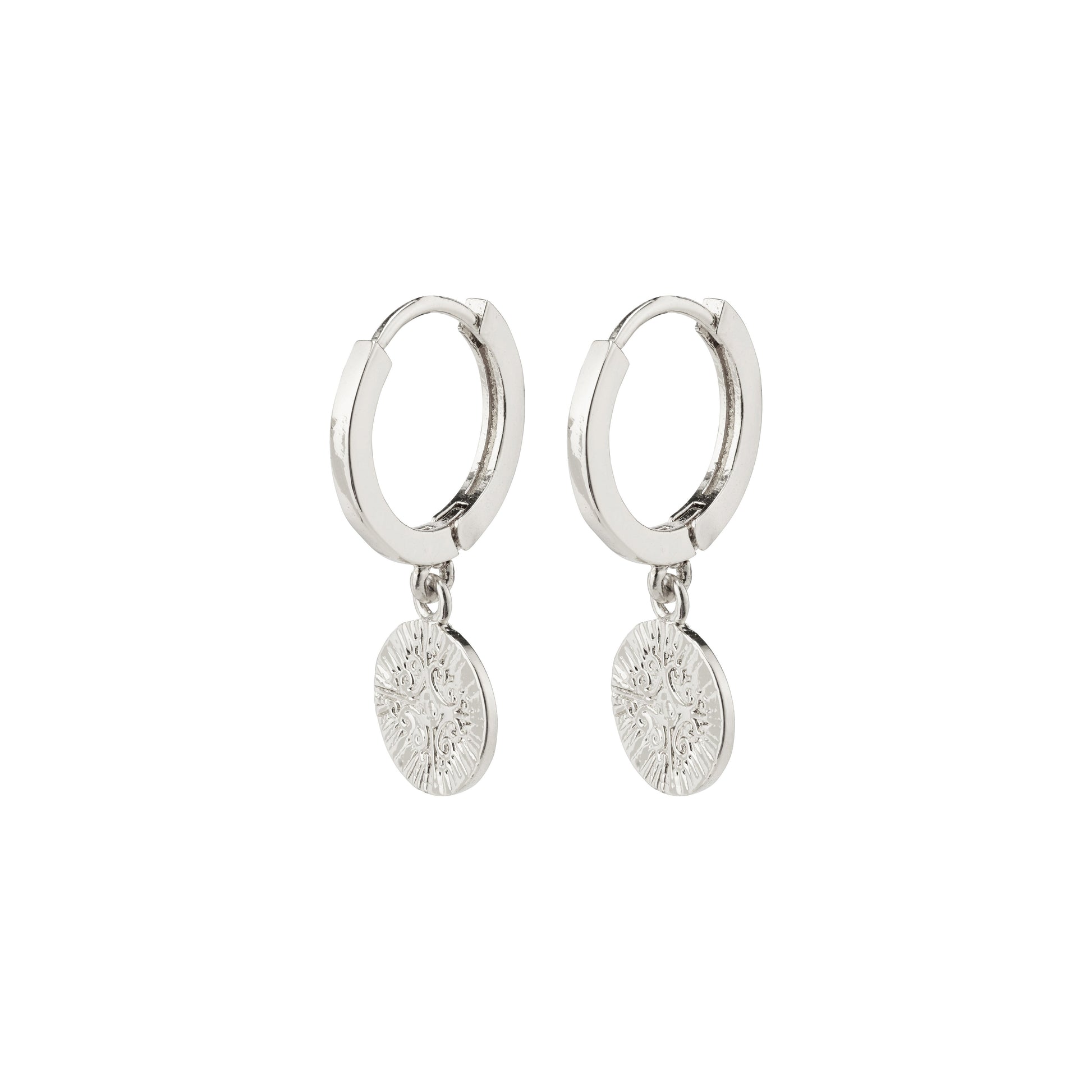 Nomad Coin Huggie Hoops (Silver)