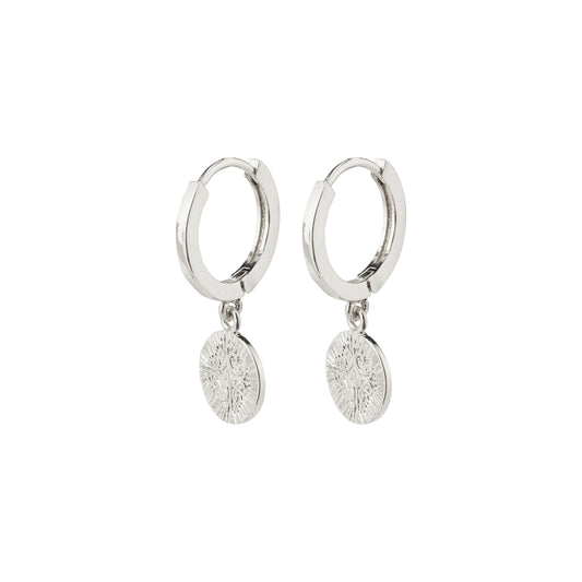 Nomad Coin Huggie Hoops (Silver)