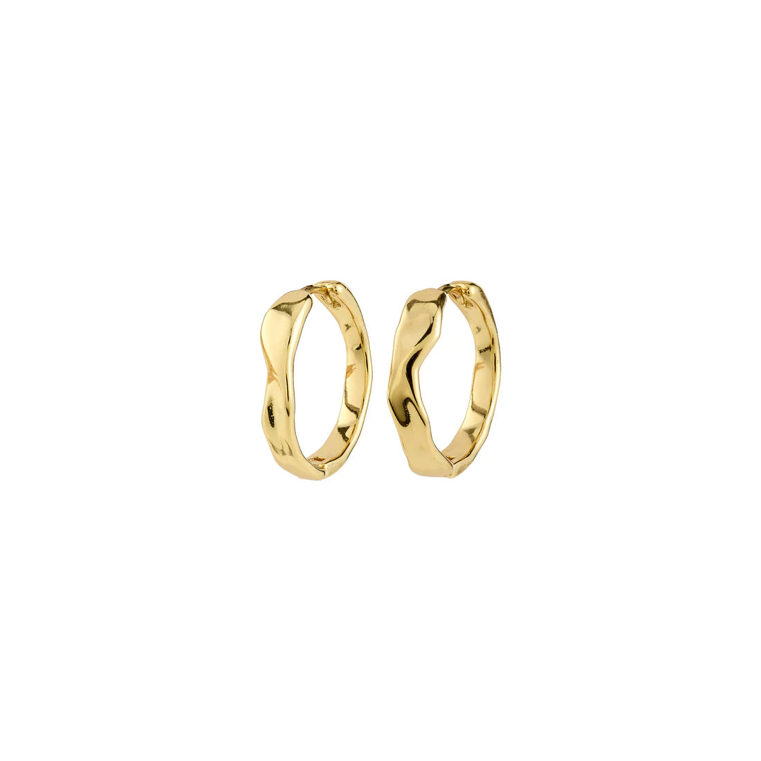 Ember Recycled Small Slim Hoop Earrings (Gold)