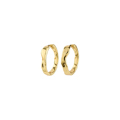 Ember Recycled Small Slim Hoop Earrings (Gold)