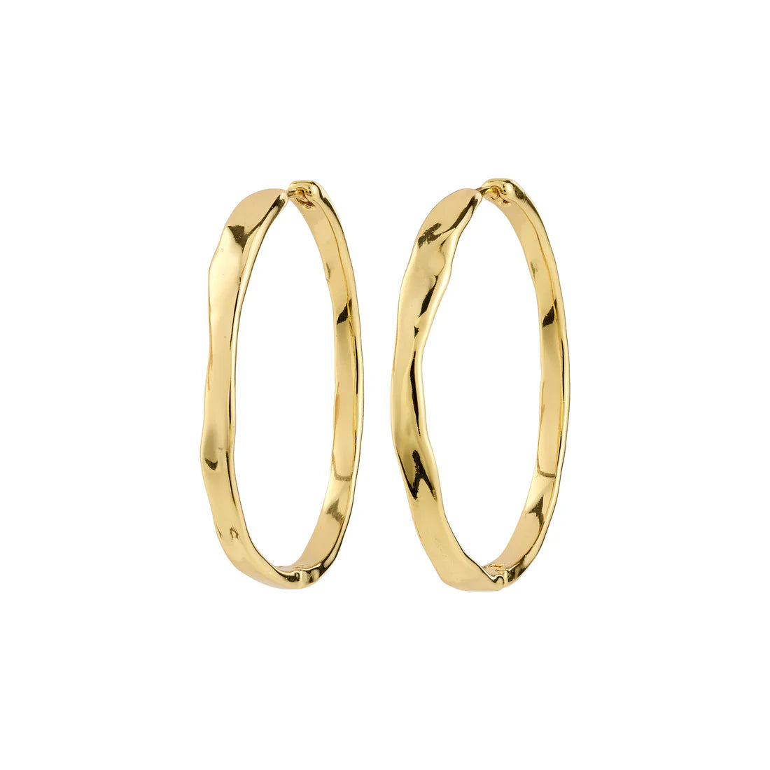 Ember Recycled Slim Hoop Earrings (Gold)