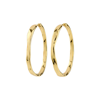 Ember Recycled Slim Hoop Earrings (Gold)