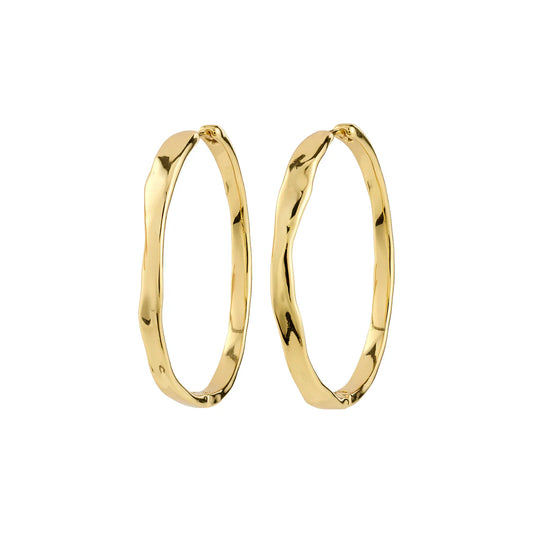 Ember Recycled Slim Hoop Earrings (Gold)