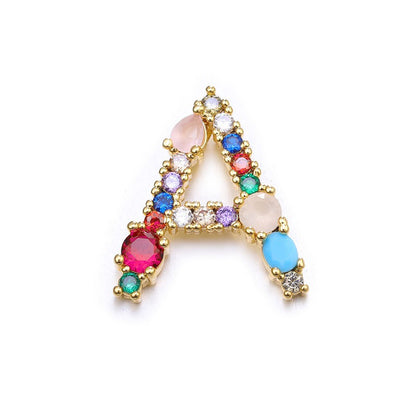 Gem Initial Necklaces (Multi)