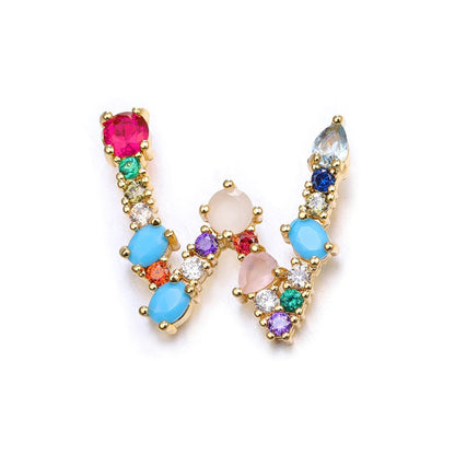 Gem Initial Necklaces (Multi)