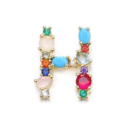 Gem Initial Necklaces (Multi)