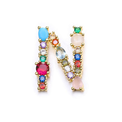 Gem Initial Necklaces (Multi)
