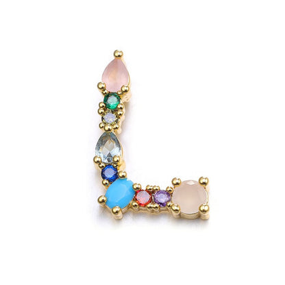 Gem Initial Necklaces (Multi)