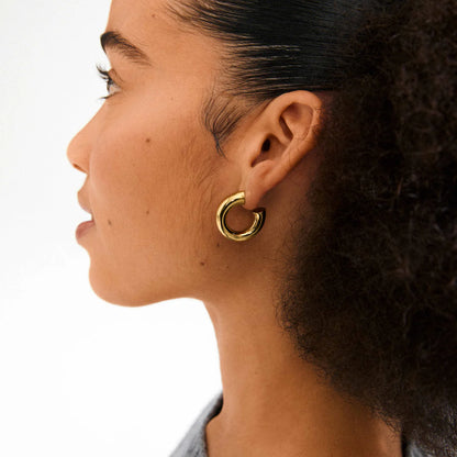 PHASE Large Hoop Earrings (Gold)