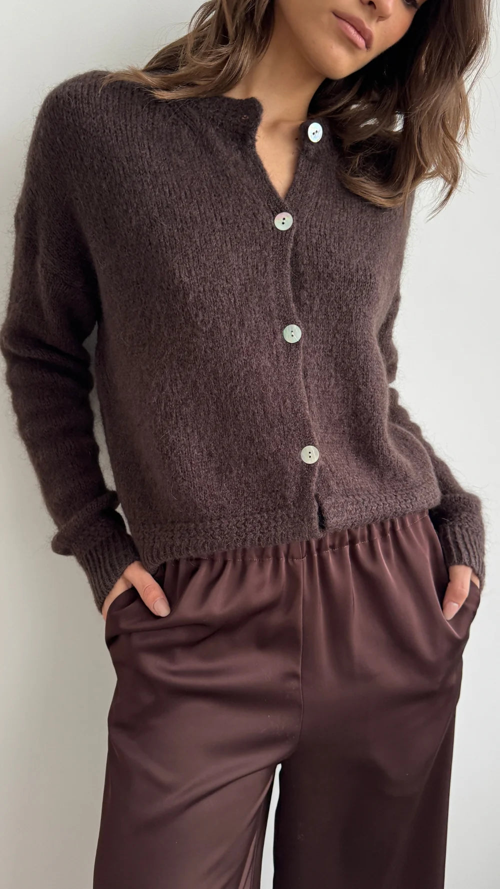 Reyna Cardigan (Dark Espresso)